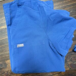 Figs Blue One Pocket scrub top DENIM color